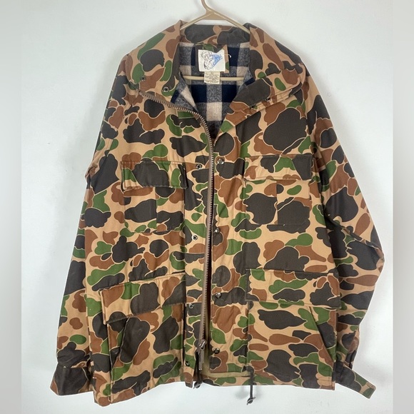Vintage Trophy Club Camo Hunting Jacket EUC Size L - Picture 1 of 10